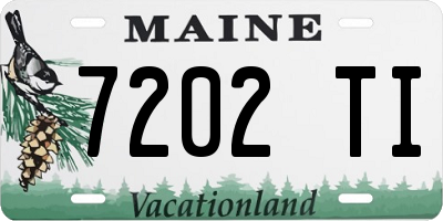 ME license plate 7202TI