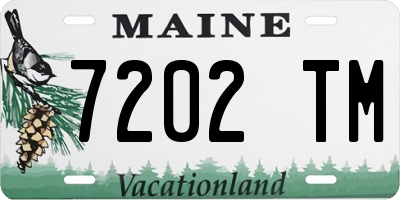 ME license plate 7202TM