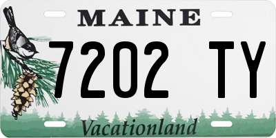 ME license plate 7202TY