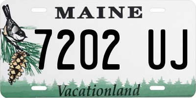 ME license plate 7202UJ