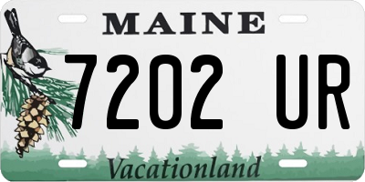 ME license plate 7202UR