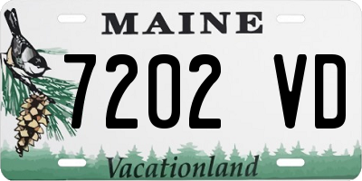 ME license plate 7202VD