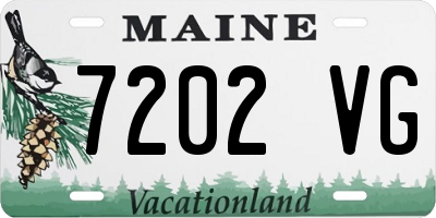 ME license plate 7202VG