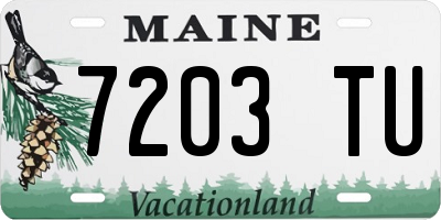 ME license plate 7203TU