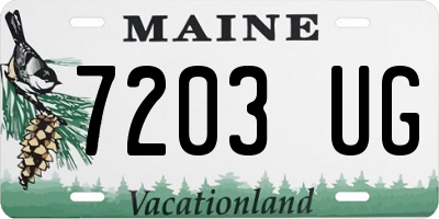 ME license plate 7203UG