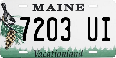 ME license plate 7203UI