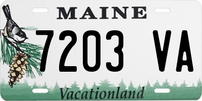 ME license plate 7203VA