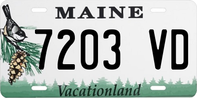 ME license plate 7203VD