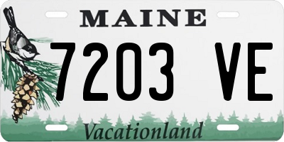 ME license plate 7203VE