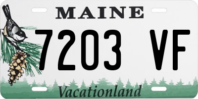 ME license plate 7203VF