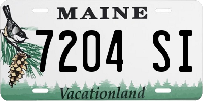 ME license plate 7204SI