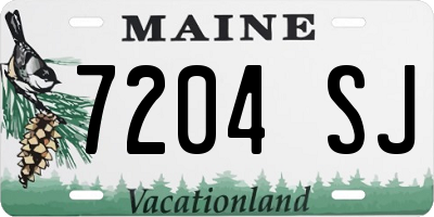 ME license plate 7204SJ