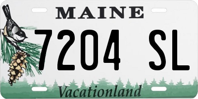 ME license plate 7204SL