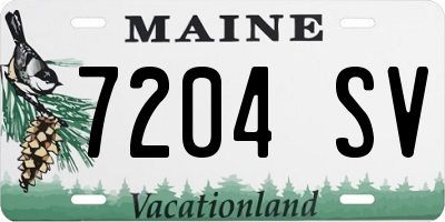 ME license plate 7204SV