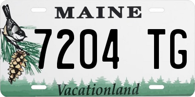 ME license plate 7204TG