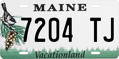 ME license plate 7204TJ