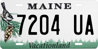 ME license plate 7204UA