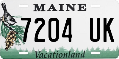ME license plate 7204UK