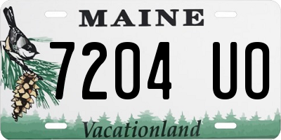 ME license plate 7204UO