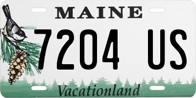 ME license plate 7204US