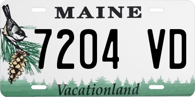 ME license plate 7204VD