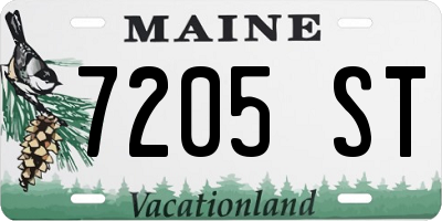 ME license plate 7205ST