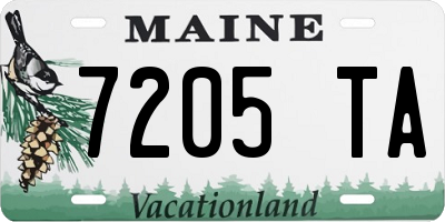 ME license plate 7205TA