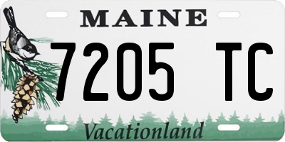 ME license plate 7205TC