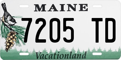 ME license plate 7205TD