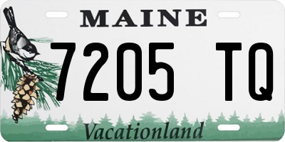 ME license plate 7205TQ