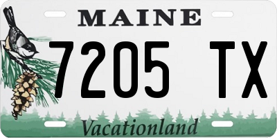 ME license plate 7205TX
