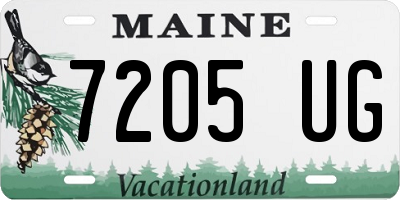 ME license plate 7205UG
