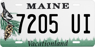 ME license plate 7205UI