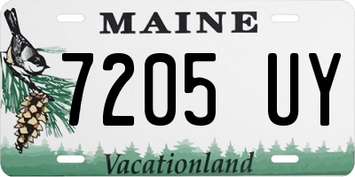 ME license plate 7205UY