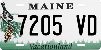 ME license plate 7205VD