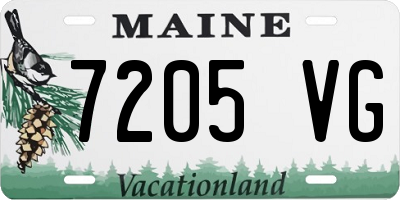 ME license plate 7205VG