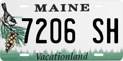 ME license plate 7206SH