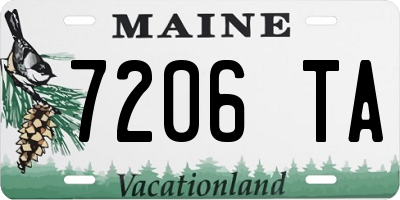 ME license plate 7206TA