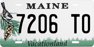 ME license plate 7206TO