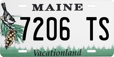 ME license plate 7206TS