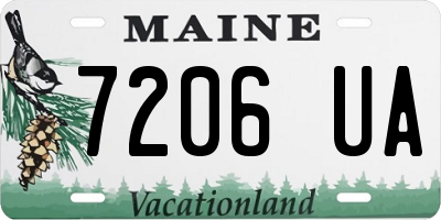 ME license plate 7206UA