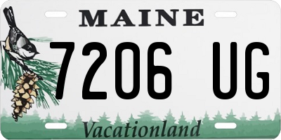 ME license plate 7206UG