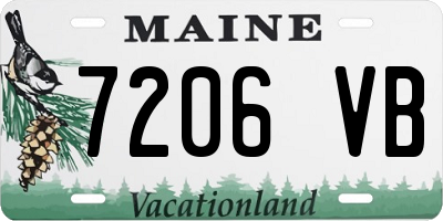 ME license plate 7206VB