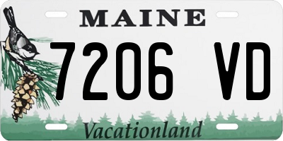 ME license plate 7206VD