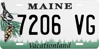 ME license plate 7206VG