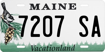 ME license plate 7207SA