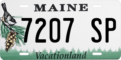 ME license plate 7207SP