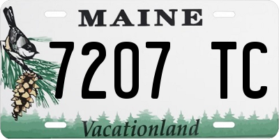 ME license plate 7207TC