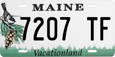 ME license plate 7207TF