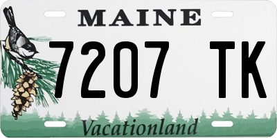 ME license plate 7207TK